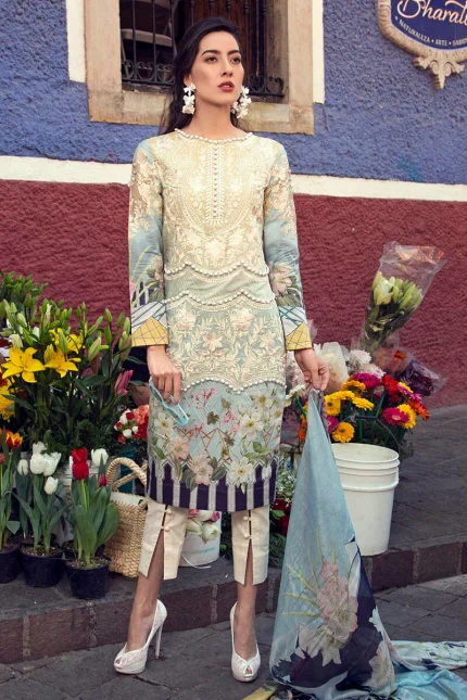 Summer Collection – Mushq – Luxury Lawn Collection – MLLC - Cyclamen