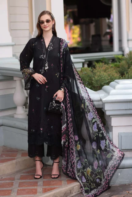 Noor Eid Luxury Chikankari By Saadia Asad | D5- Black
