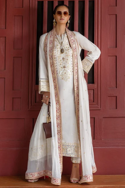 Nuvera Unstitched Raw Silk By Mushq - Unstitched | Elnaz