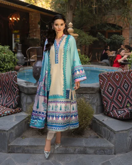 Nirvana Printed Silk By Mushq - Unstitched | Seraphic Dust