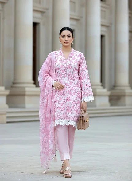 Komal Lawn By Lakhany - Printed Chiffon Dupatta | LG-RL-0444