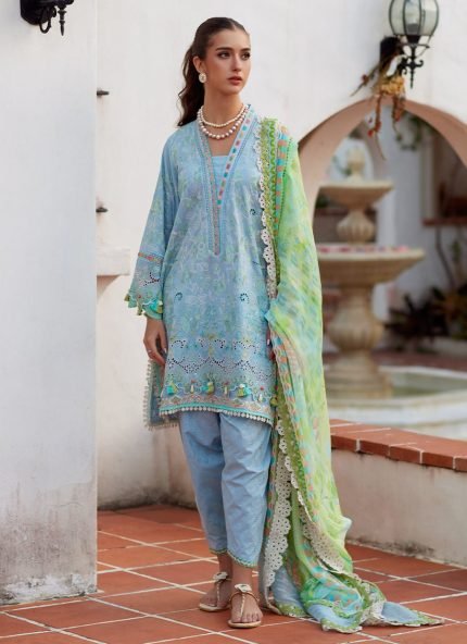 Luxury Lawn By Farah Talib Aziz | D10 - Sienna Sky Blue
