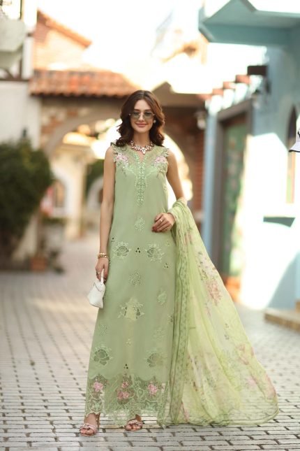 Noor Luxe Chikankari '26 By Saadia Asad | D3 - A - Pistachio