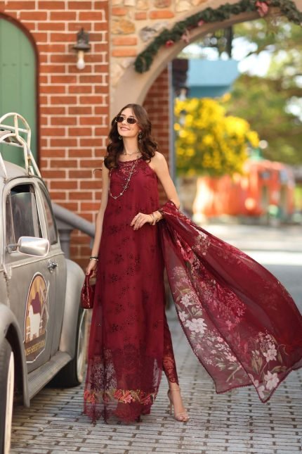Noor Luxe Chikankari '26 By Saadia Asad | D8 - A - Deep Garnet