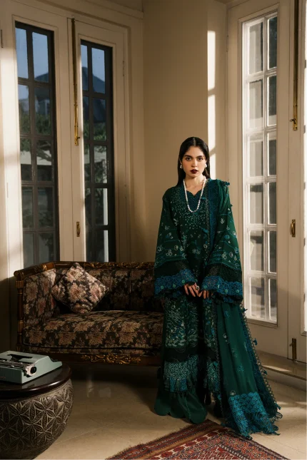 Camelia Luxury Lawn '26 By Sundas Ahad | Vert (EL-07)