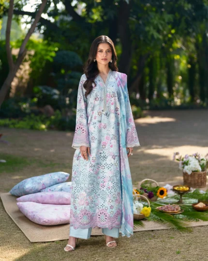 Summer Lines Printkari By Neeshay - Unstitched | FLEURIE
