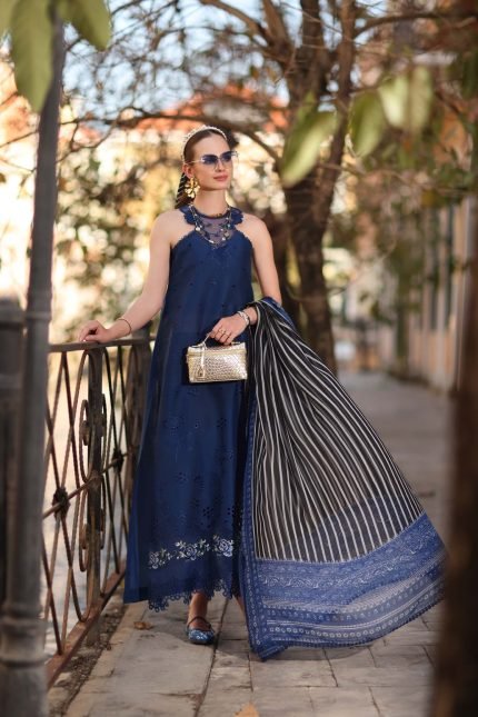 Noor Eid Luxe Printskhaas '26 By Saadia Asad | D7 - B -Sapphire Blue