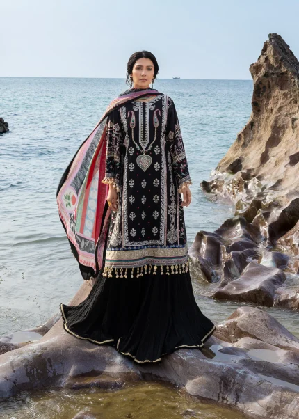 Siraa Luxury Lawn '26 By Sadaf Fawad Khan | D02 - Kohl