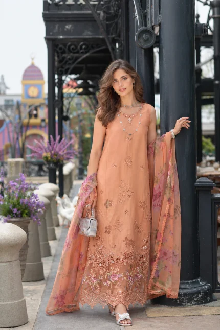 Noor Luxe Chikankari '26 By Saadia Asad | D6 - Apricot Allure