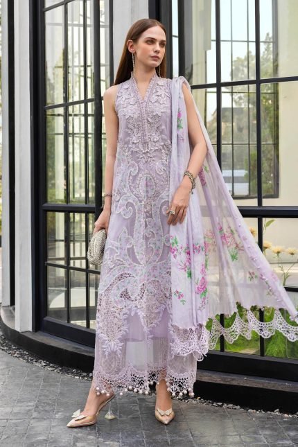 Luxury Lawn '26 By Maria B - Unstitched | EL-26-12
